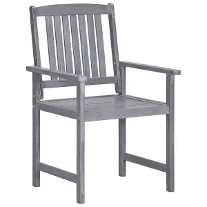 Berkfield Garden Chairs 4 pcs Solid Acacia Wood Grey