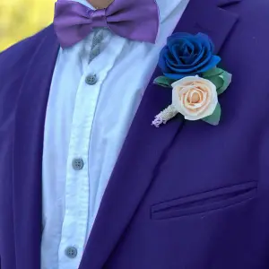 Purple Satin Polyester Bow Tie for Casual & Formal Wear, Wedding Party Accessory