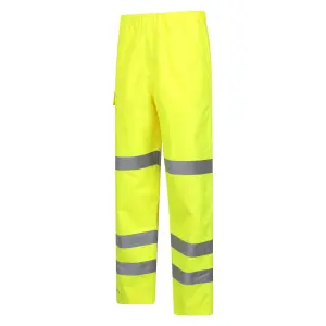 Mountain Warehouse Unisex Adult Waterproof High-Vis Work Over Trousers Yellow (4XL)