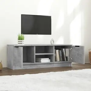 vidaXL TV Cabinet Concrete Grey 102x35x36.5 cm Engineered Wood