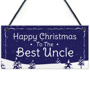 Uncle Gift Hanging Christmas Sign Novelty Christmas Xmas Gift For Uncle Keepsake