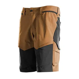 Mascot Customized Stretch Lightweight Shorts - Nut Brown/Black  (48.5) (Leg Length - 9")