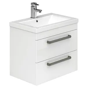 Whitfield 515mm Single Bathroom Vanity with Integrated Ceramic Basin White