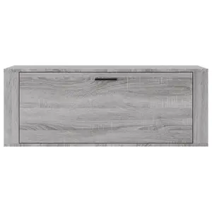 Berkfield Wall Shoe Cabinet Grey Sonoma 100x35x38 cm Engineered Wood