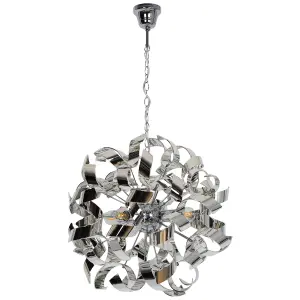 GoodHome Caladane Chrome effect 4 Lamp Pendant ceiling light, (Dia)500mm