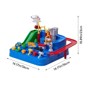 Kid Toy Toddler Play Set,City Rescue Race Track Magnet Toy with 4 Cars