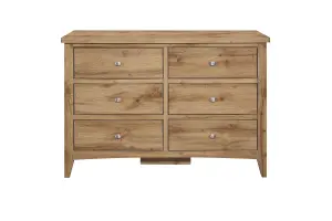 Birlea Hampstead 6 Drawer Chest Oak