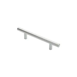 Round T Bar Cabinet Pull Handle 156 x 12mm 96mm Fixing Centres Chrome