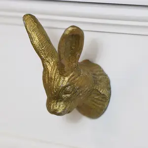 Melody Maison Gold Rabbit Head Drawer Knob