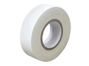 Faithfull 00351920WHTB PVC Electrical Tape White 19mm x 20m FAITAPEPVCW