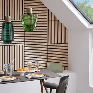 Naturewall SlatWall Mini Natural Oak - 60cm x 60cm - Single Panel