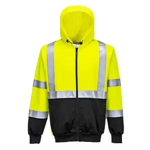 Portwest Hi-Vis 2 Tone Zipped Hoodie