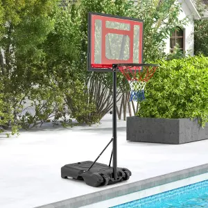 Costway Swimming Pool Basketball Hoop Adjustable Basketball Goal System