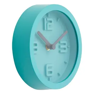 Interiors by Premier Elko Cyan Finish Embossed Wall Clock