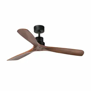 Luminosa Lantau Matt Black Ceiling Fan With DC Motor 2700K