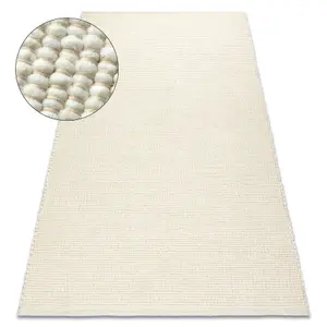 NEPAL 2100 natural, cream - woolen, double-sided, natural 80x150 cm