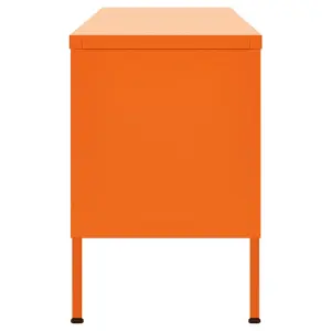 Berkfield TV Cabinet Orange 105x35x50 cm Steel