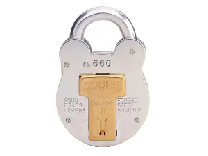 Squire 660/KA PES8 660KA Old English Padlock with Steel Case 64mm Keyed HSQ660KA