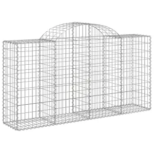 Berkfield Arched Gabion Baskets 50 pcs 200x50x100/120 cm Galvanised Iron