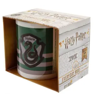 Harry Potter Slytherin Stripe Mug Green/Grey/Black (One Size)