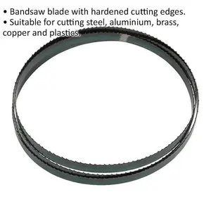 High-Performance 1638 x 13 x 0.63mm Bi-Metal Bandsaw Blade with 6 TPI Cutting Edges