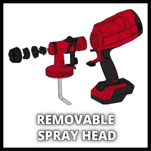 Einhell Cordless Paint Sprayer Gun 18V Power X-Change For Lacquers And Glazes Includes Accessories TC-SY 18/60 Li - Body Only