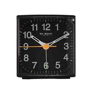 Analogue Quartz Movement / Crystal Alarm Tabletop Clock Black