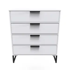 Madrid 4 Drawer Chest in White Matt (Ready Assembled)