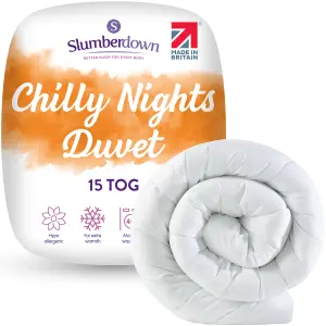 Slumberdown Chilly Nights Single 15 Tog Extra Warm Winter Duvet