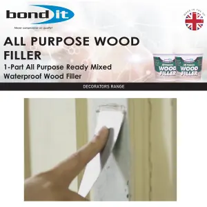 Bond It All Purpose Wood Filler White, 250ml    BDWF1WH(N) (Pack of 6)