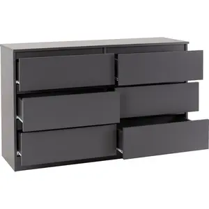 Braunstein 6 Drawer Chest Of Drawers Grey