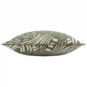 Hoem Nola Abstract Piped Feather Rich Cushion