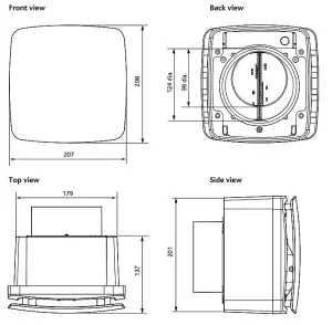 Nuaire CYFAN Intelligent Any Room Centrifugal Extractor Fan