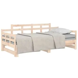 Berkfield Pull-out Day Bed Solid Wood Pine 2x(80x200) cm