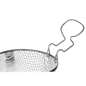 Large Fryer Basket with Curved Handle