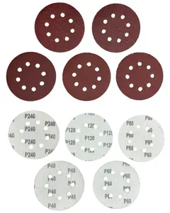 10 x 125mm 40 Grit Orbital Sander Sanding Sheets Discs Coarse Hook & Loop  5"