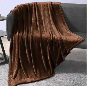 Extra Large Faux Mink Super Soft Throw - Chocolate