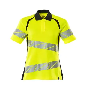 Mascot Accelerate Safe Ladies Fit Polo Shirt (Hi-Vis Yellow/Black)  (X Small)