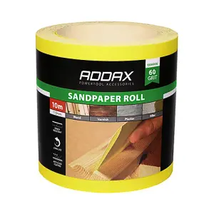 TIMCO Sandpaper Roll 60 Grit Yellow - 115mm x 10m