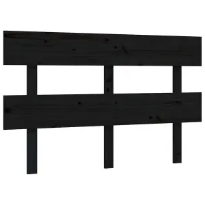 Berkfield Bed Frame with Headboard Black 120x200 cm Solid Wood