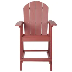 Garden Bar Chair ADIRONDACK Synthetic Material Red