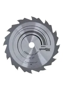 Bosch Professional Speedline Wood Circular Saw Blade - 160 x 16 x 2.2 mm, 12 Teeth