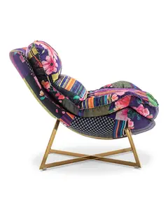 Fabric Patchwork Pierina Accent Chair