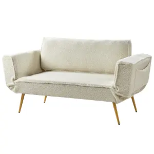 Beliani Modern Sofa Bed SAARELA Off-White