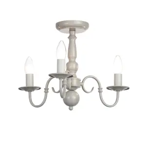 Litecraft Trudi Grey 3 Arm Ceiling Light