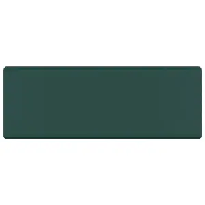 Berkfield Luxury Basin Overflow Square Matt Dark Green 41x41 cm Ceramic