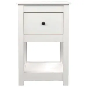 Berkfield Bedside Cabinets 2 pcs White 40x35x61.5 cm Solid Wood Pine