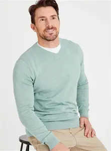 Men's Blue V Neck Knitted Jumper - Tu Clothing By Sainsburys