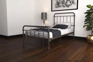 Wallace Metal Bed Bronze Look, Single