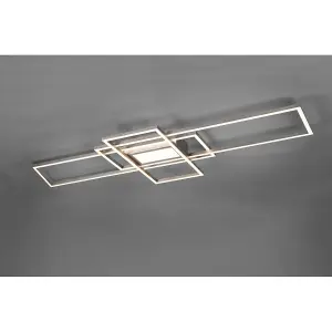 Luminosa Irvine Modern 60W LED Semi Flush Light Nickel Matt 3000-6500K Remote control - UK Stock